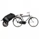Сгъваемо ремарке за велосипед с чанта за хранителни стоки черно