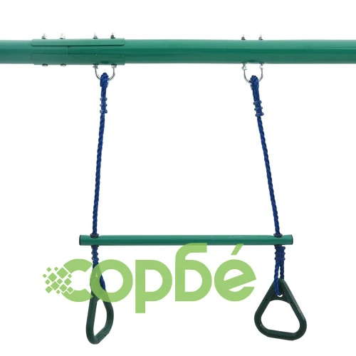 Комплект гимнастически халки и люлки с 4 седалки, стомана ➤ топ цена ➤ sorbe.bg