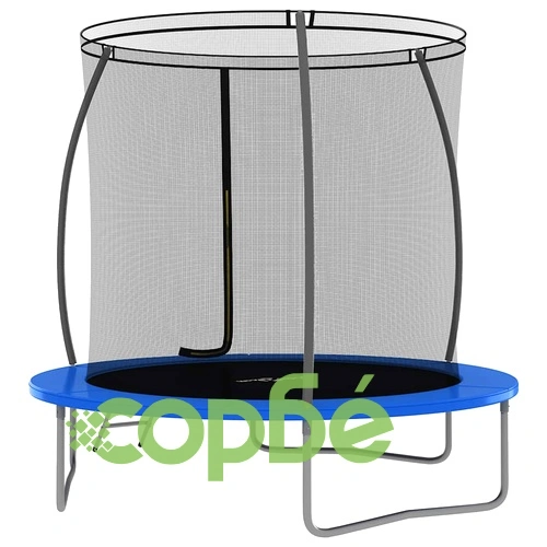 Комплект батут, кръгъл, 244x55 см, 100 кг ➤ топ цена ➤ sorbe.bg