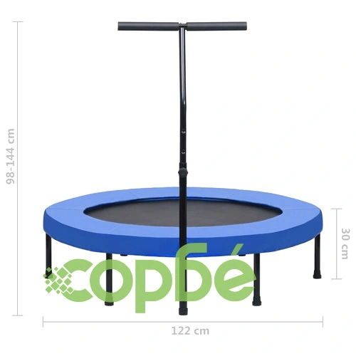 Фитнес батут с дръжка и предпазна подложка, 122 см ➤ топ цена ➤ sorbe.bg