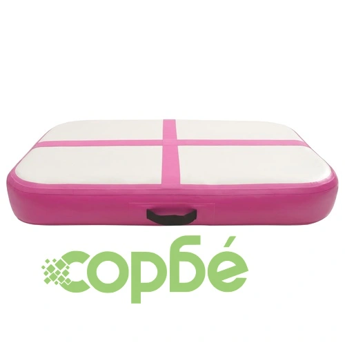 Надуваем дюшек за гимнастика с помпа, 60x100x20 см, PVC, розов ➤ топ цена ➤ sorbe.bg