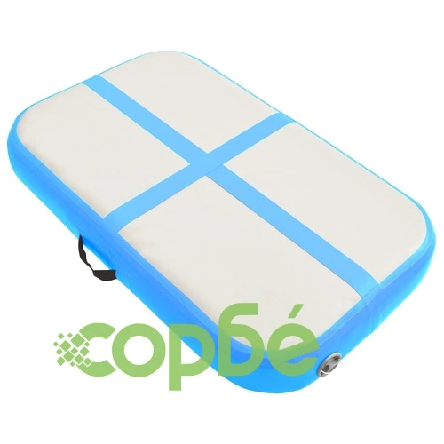 Надуваем дюшек за гимнастика с помпа, 60x100x20 см, PVC, син ➤ топ цена ➤ sorbe.bg