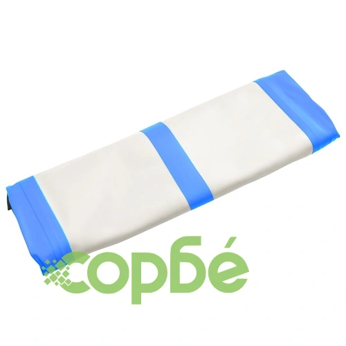 Надуваем дюшек за гимнастика с помпа, 500x100x15 см, PVC, син ➤ топ цена ➤ sorbe.bg