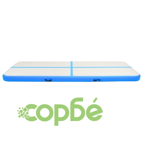 Надуваем дюшек за гимнастика с помпа, 500x100x15 см, PVC, син ➤ топ цена ➤ sorbe.bg