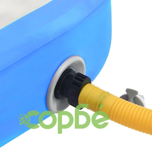 Надуваем дюшек за гимнастика с помпа, 500x100x15 см, PVC, син ➤ топ цена ➤ sorbe.bg