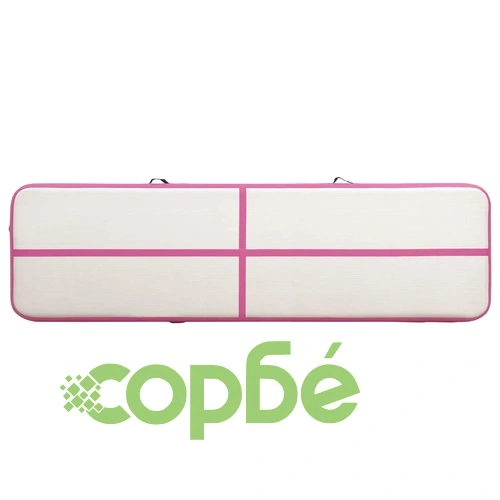 Надуваем дюшек за гимнастика с помпа, 600x100x15 см, PVC, розов ➤ топ цена ➤ sorbe.bg
