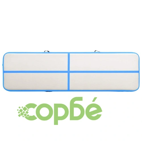 Надуваем дюшек за гимнастика с помпа, 600x100x15 см, PVC, син ➤ топ цена ➤ sorbe.bg