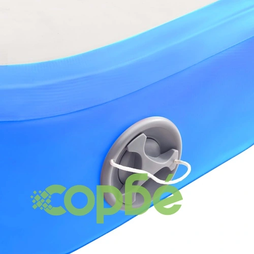 Надуваем дюшек за гимнастика с помпа, 800x100x15 см, PVC, син ➤ топ цена ➤ sorbe.bg