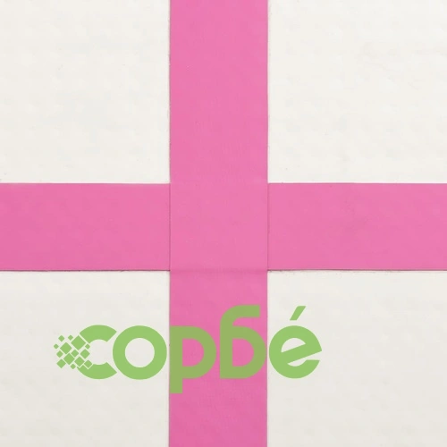 Надуваем дюшек за гимнастика с помпа, 300x100x20 см, PVC, розов ➤ топ цена ➤ sorbe.bg