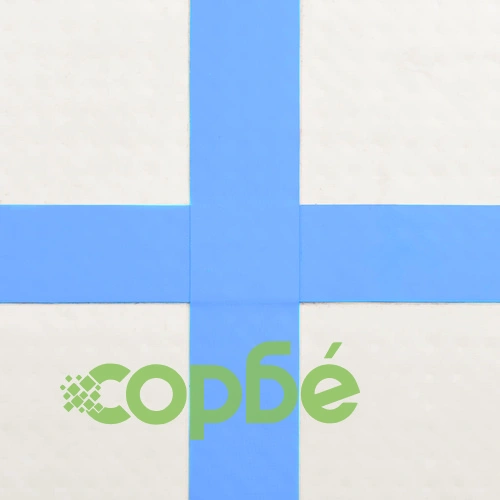 Надуваем дюшек за гимнастика с помпа, 300x100x20 см, PVC, син ➤ топ цена ➤ sorbe.bg