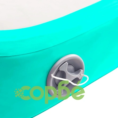 Надуваем дюшек за гимнастика с помпа, 300x100x20 см, PVC, зелен ➤ топ цена ➤ sorbe.bg