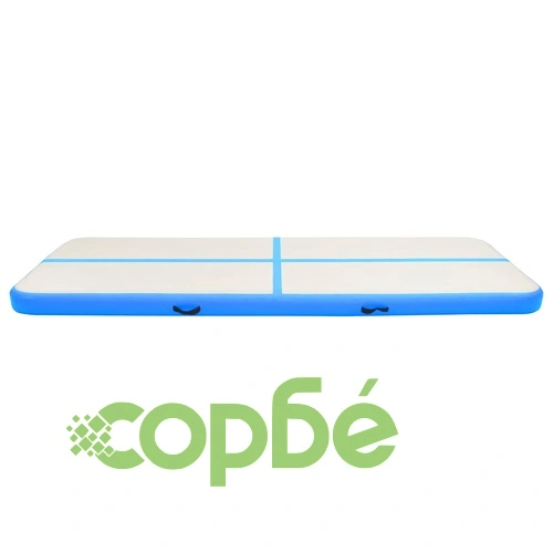 Надуваем дюшек за гимнастика с помпа, 500x100x20 см, PVC, син ➤ топ цена ➤ sorbe.bg