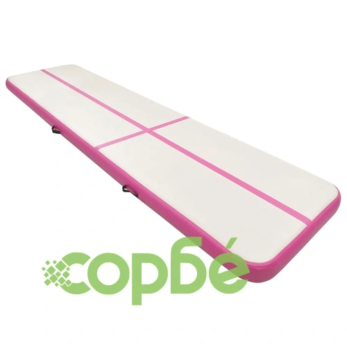 Надуваем дюшек за гимнастика с помпа, 600x100x20 см, PVC, розов ➤ топ цена ➤ sorbe.bg