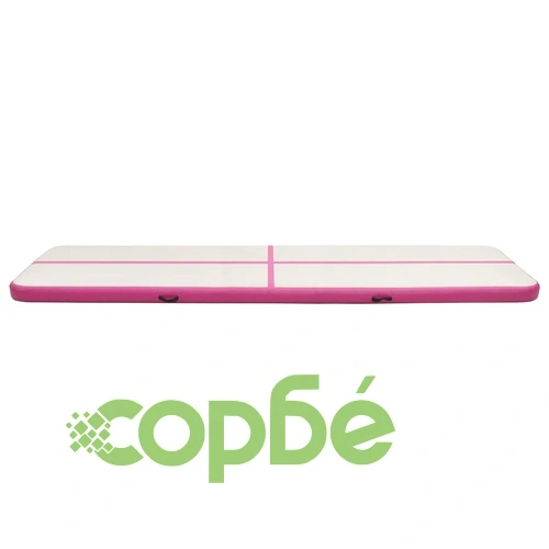 Надуваем дюшек за гимнастика с помпа, 600x100x20 см, PVC, розов ➤ топ цена ➤ sorbe.bg