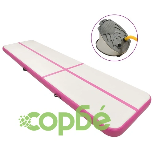 Надуваем дюшек за гимнастика с помпа, 700x100x20 см, PVC, розов ➤ топ цена ➤ sorbe.bg