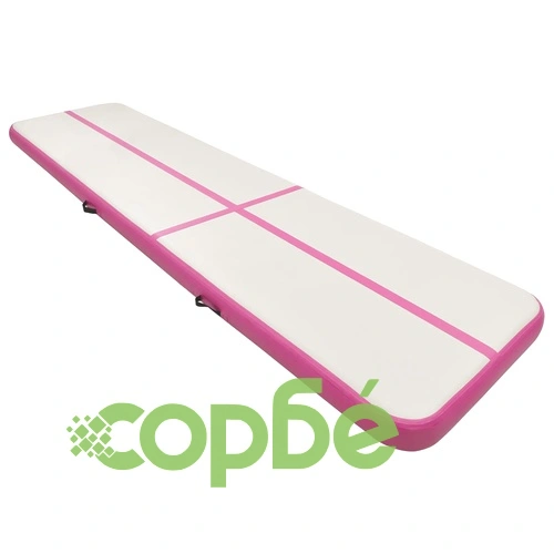 Надуваем дюшек за гимнастика с помпа, 700x100x20 см, PVC, розов ➤ топ цена ➤ sorbe.bg