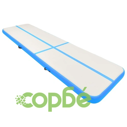 Надуваем дюшек за гимнастика с помпа, 700x100x20 см, PVC, син ➤ топ цена ➤ sorbe.bg