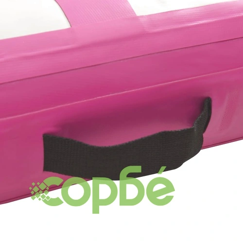 Надуваем дюшек за гимнастика с помпа, 800x100x20 см, PVC, розов ➤ топ цена ➤ sorbe.bg