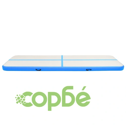 Надуваем дюшек за гимнастика с помпа, 800x100x20 см, PVC, син ➤ топ цена ➤ sorbe.bg