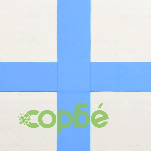 Надуваем дюшек за гимнастика с помпа, 200x200x10 см, PVC, син ➤ топ цена ➤ sorbe.bg