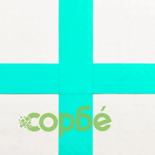 Надуваем дюшек за гимнастика с помпа, 200x200x10 см, PVC, зелен ➤ топ цена ➤ sorbe.bg