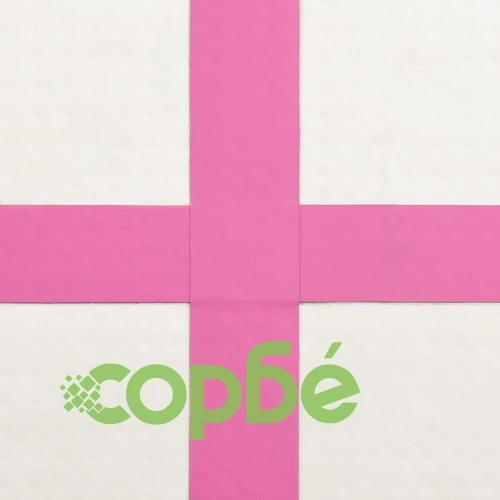 Надуваем дюшек за гимнастика с помпа, 200x200x20 см, PVC, розов ➤ топ цена ➤ sorbe.bg