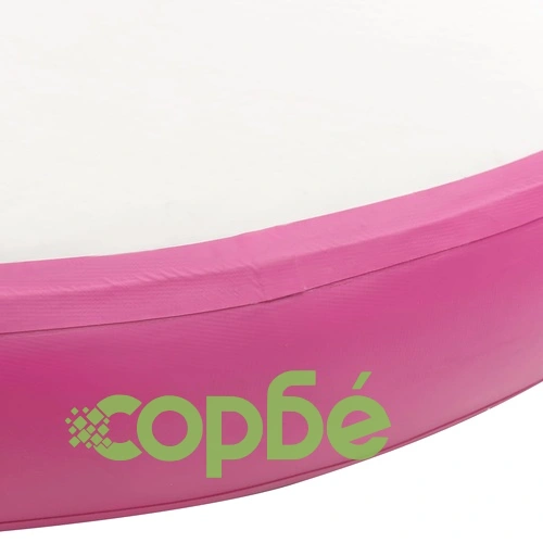 Надуваем гимнастически дюшек с помпа, 100x100x10 см, PVC, розов ➤ топ цена ➤ sorbe.bg