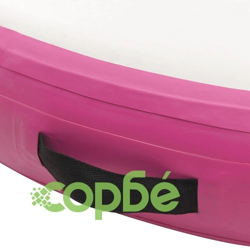 Надуваем гимнастически дюшек с помпа, 100x100x10 см, PVC, розов ➤ топ цена ➤ sorbe.bg