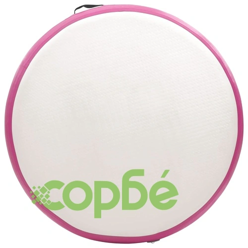 Надуваем гимнастически дюшек с помпа, 100x100x15 см, PVC, розов ➤ топ цена ➤ sorbe.bg