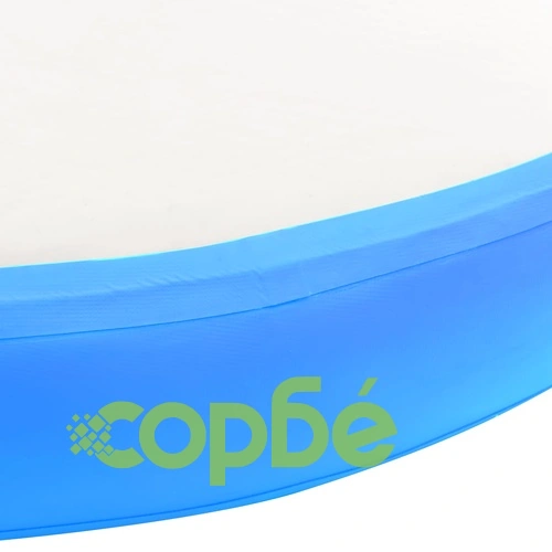 Надуваем гимнастически дюшек с помпа, 100x100x15 см, PVC, син ➤ топ цена ➤ sorbe.bg