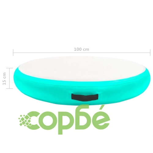 Надуваем гимнастически дюшек с помпа, 100x100x15 см, PVC, зелен ➤ топ цена ➤ sorbe.bg