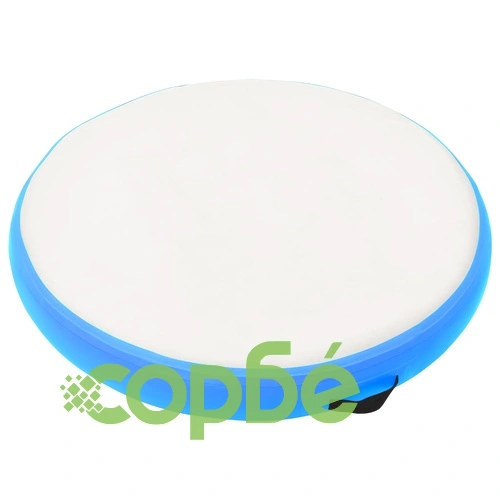 Надуваем гимнастически дюшек с помпа, 100x100x20 см, PVC, син ➤ топ цена ➤ sorbe.bg