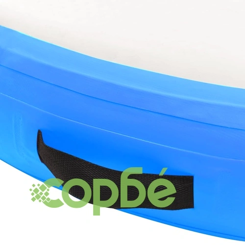 Надуваем гимнастически дюшек с помпа, 100x100x20 см, PVC, син ➤ топ цена ➤ sorbe.bg