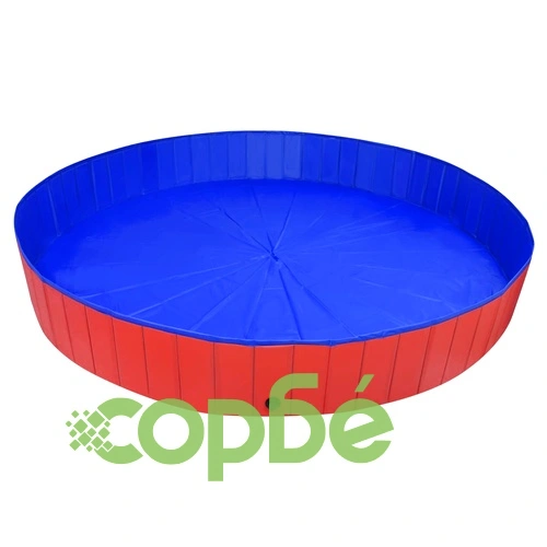 Сгъваем басейн за кучета, червен, 300x40 см, PVC ➤ топ цена ➤ sorbe.bg