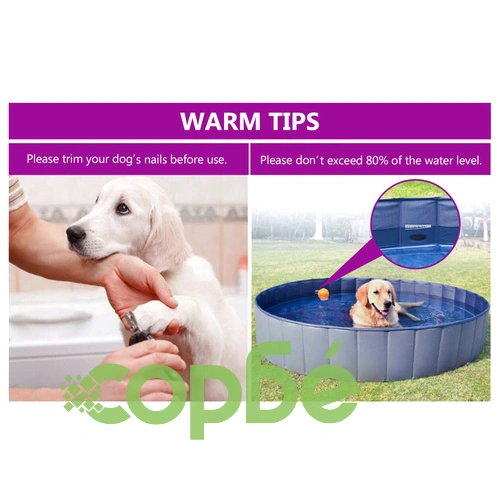 Сгъваем басейн за кучета, червен, 300x40 см, PVC ➤ топ цена ➤ sorbe.bg