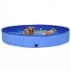 Сгъваем басейн за кучета, син, 300x40 см, PVC