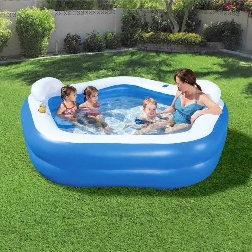 Bestway Лаундж басейн Family Fun, 213x206x69 см ➤ топ цена ➤ sorbe.bg