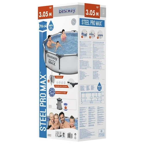 Bestway Steel Pro MAX Комплект плувен басейн 305x76 см ➤ топ цена ➤ sorbe.bg