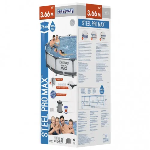 Bestway Steel Pro MAX Комплект басейн 366x76 см ➤ топ цена ➤ sorbe.bg