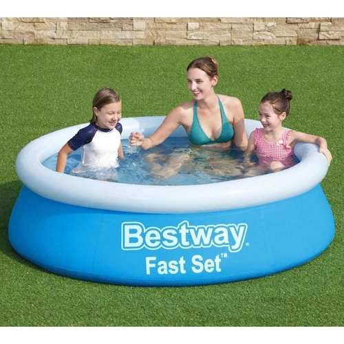 Bestway Fast Set Надуваем басейн, кръгъл, 183x51 см, син ➤ топ цена ➤ sorbe.bg