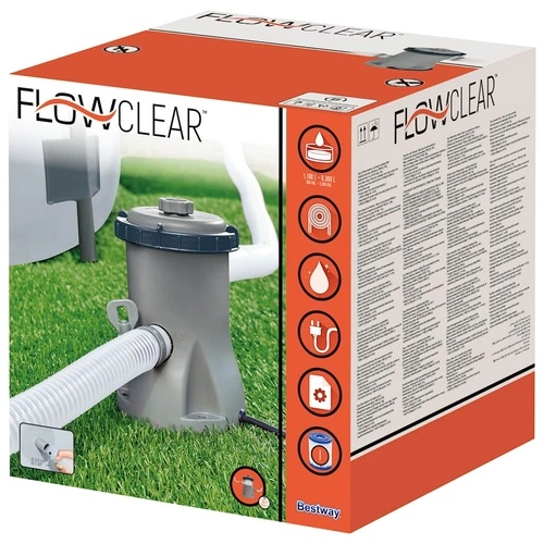 Bestway Филтърна помпа за басейн Flowclear, 330 гал ➤ топ цена ➤ sorbe.bg