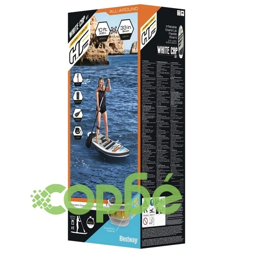 Bestway Hydro-Force Комплект надуваем SUP борд White Cap, 305x84x12 см ➤ топ цена ➤ sorbe.bg