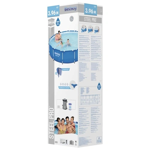 Bestway Steel Pro Басейн с рамка 396x84 см ➤ топ цена ➤ sorbe.bg