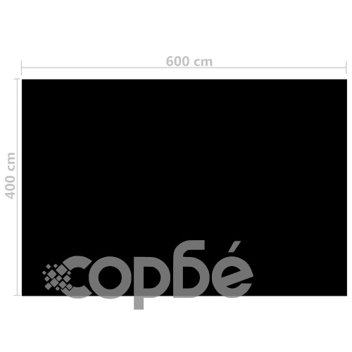 Правоъгълно покривало за басейн, 600x400 см, PE, черно ➤ топ цена ➤ sorbe.bg