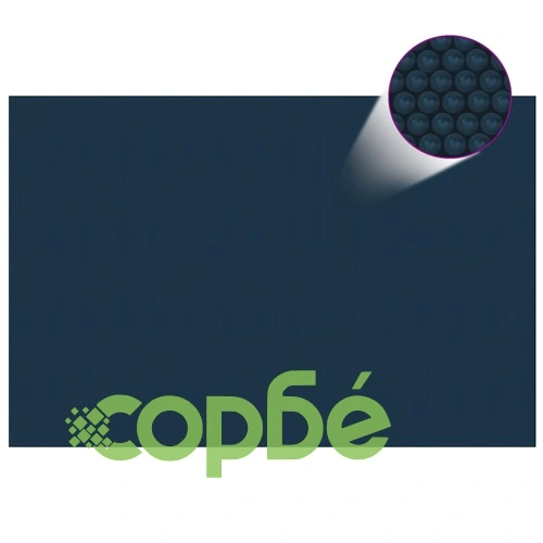 Плаващо соларно покривало за басейн PE 600x400 см черно и синьо ➤ топ цена ➤ sorbe.bg