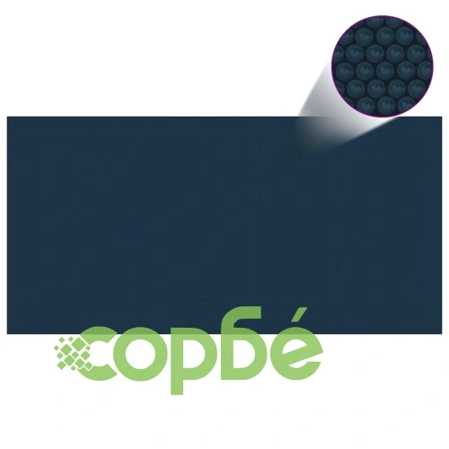 Плаващо соларно покривало за басейн PE 1000x500 см черно-синьо ➤ топ цена ➤ sorbe.bg