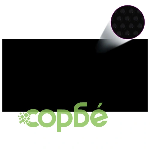 Плаващо соларно покривало за басейн PE 1000x500 см черно-синьо ➤ топ цена ➤ sorbe.bg