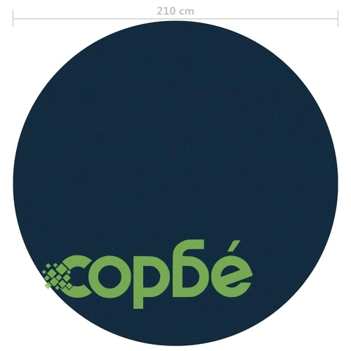 Плаващо соларно покривало за басейн, PE, 210 см, черно и синьо ➤ топ цена ➤ sorbe.bg
