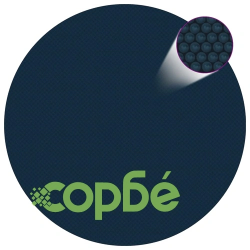 Плаващо соларно покривало за басейн, PE, 300 см, черно и синьо ➤ топ цена ➤ sorbe.bg