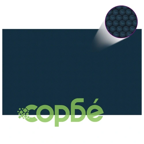 Плаващо соларно покривало за басейн PE 260x160 см черно и синьо ➤ топ цена ➤ sorbe.bg